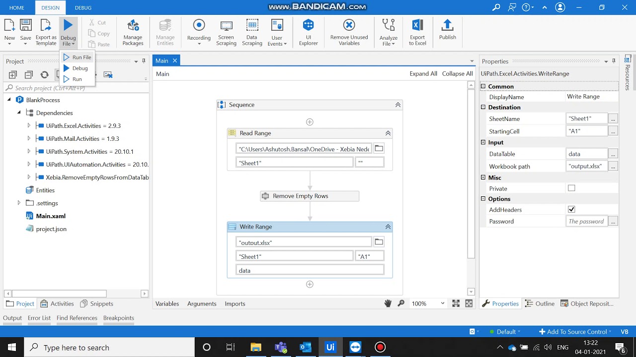 Remove Empty Rows - UIPath - YouTube