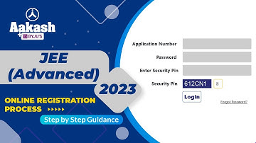 JEE(Advanced)-2023 Online Registration Process: Step by Step Guidance | Aakash BYJU