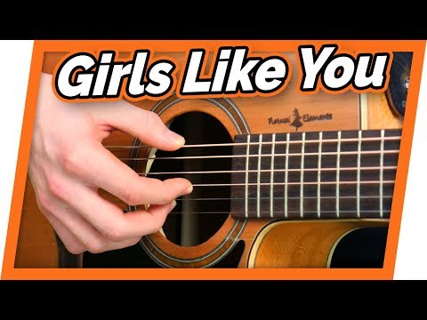 Girls Like You Fingerstyle Tutorial / Lesson (Intermediate Level)