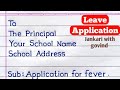 Application For Fever/Application On Sick Leave/Sick Leave Application/2 Days Application