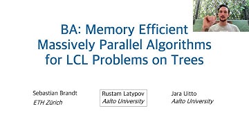 BA: Memory Efficient Massively Parallel Algorithms for LCL Problems on Trees