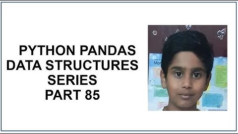 Python Pandas Series | Creating a Series from ndarray | Create a Series from dictionary | part 85