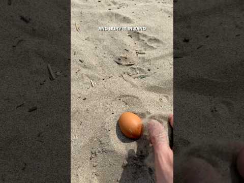 Cooking with Sand                           #egg #hardboiledeggs