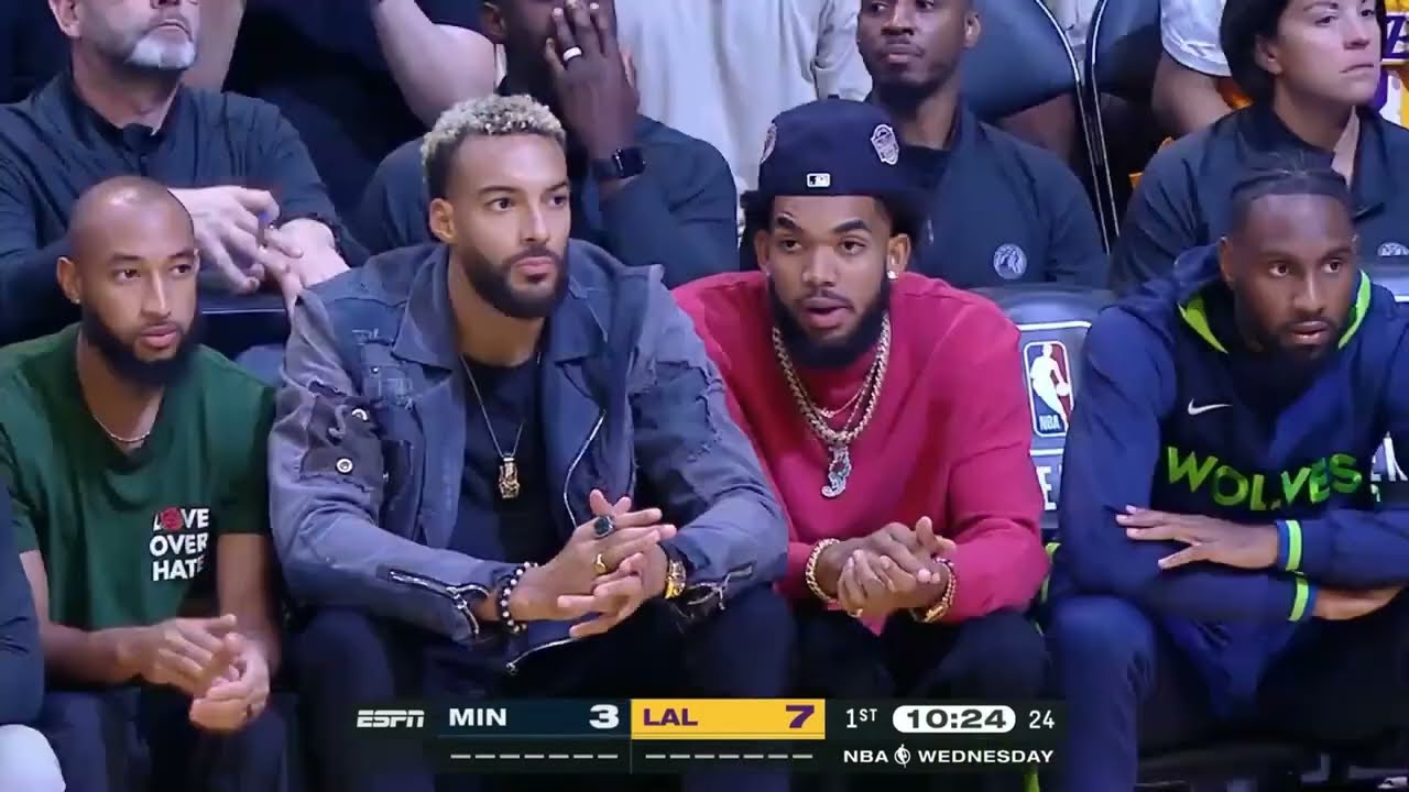 WESTBROOK AND MC DANIELS WANTED TO PLAY PASSING THE BALL!! GOBERT and KAT REACTION IS HILARIOUS!!!