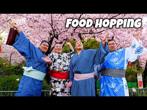 Street Food Stalls Under the Cherry Blossoms🌸 Sumo &amp