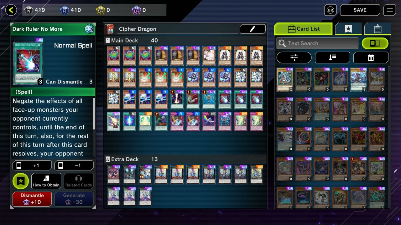 Yu-Gi-Oh! Master Duel - Galaxy-Eyes Cipher Dragon Deck