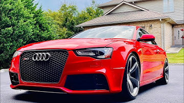 2013 Audi RS5 cold start ECS Tuning Exhaust Loud