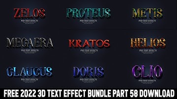 9+ 3D Text Effect in PSD Photoshop Tutorial Part 58