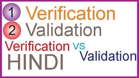 what is verification and validation in software testing| verification vs validation | Hindi