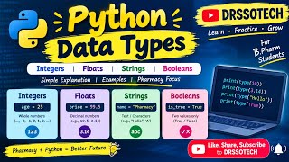 Python Data Types Explain|Easy Guide for Beginners|B.Pharmacy|int,float,str,bloo|Ex|linksforprevious