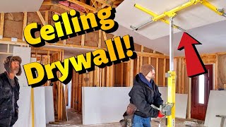 How To Install Ceiling Drywall Using A Drywall Lift