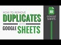 How to remove duplicate cells from a Google spreadsheet