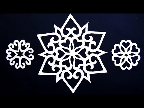 Beautiful DIY paper snowflakes - Simple DIY snowflake - Simple crafts.