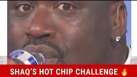 Shaq cries for help and runs off Inside The NBA set after trying the Hot Chip Challenge