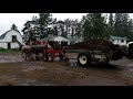 Spreading compost from compost barn with American Brabant draft horses. Summer 2018