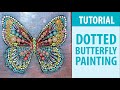 Dotted Butterfly Tutorial - Step-by-step dotted butterfly pattern - dotting pattern