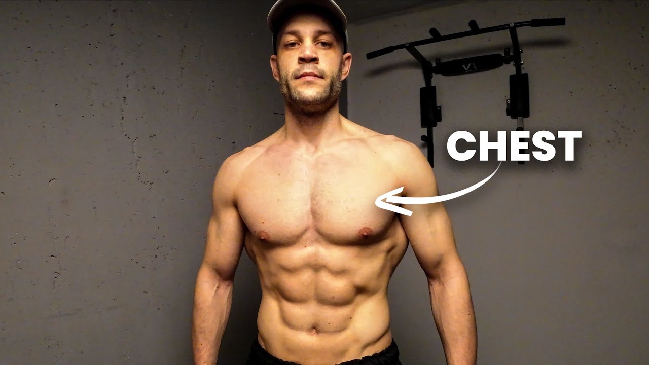 BIGGER CHEST WORKOUT at HOME (No Equipment NO BENCH) - YouTube