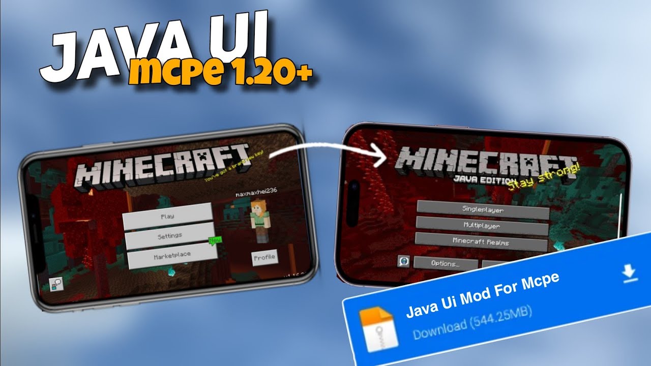 Java ui mod for Minecraft pe 1.20+ | Mods for Minecraft pe 1.20 | java ...