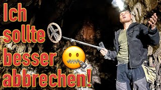 Abbruch der gefährlichen Schatzsuche nach vergrabenen Relikten in riesiger Höhle! 🤐 (Metalldetektor)
