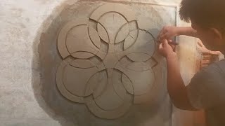 create plaster design technique