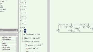 QuickField Sample: Circuit3 AC frequency sweep