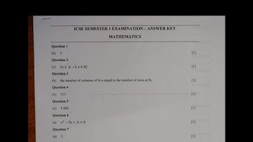 Answer Key of Mathematics Semester 1 Examination 6 December 2021