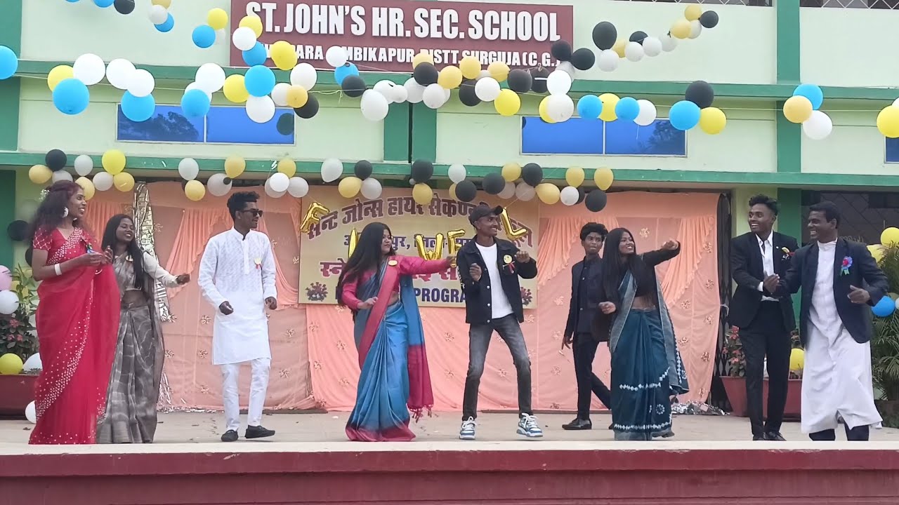 Farewell Dance Performance in school (ghaghra full video song 2024) St John's school ambikapur