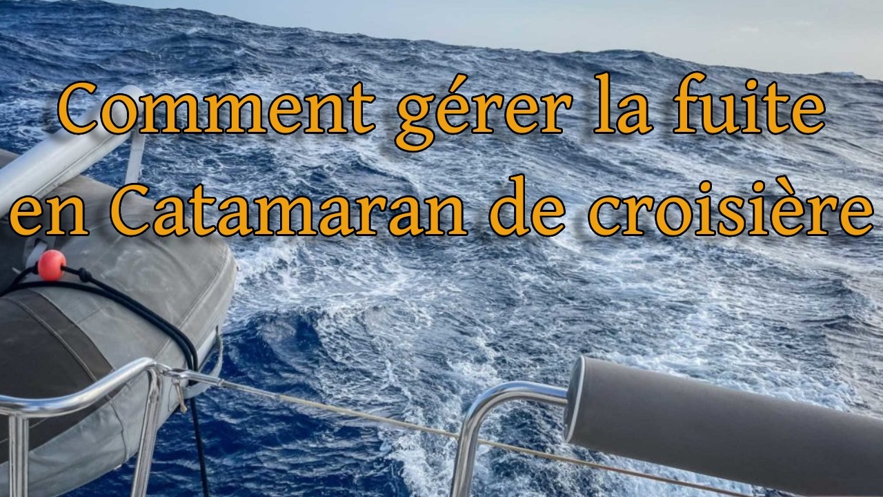 ⁣3/4 arrière par gros temps comment je me règle en Catamaran