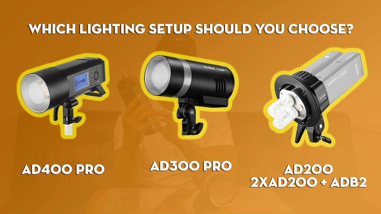 The BEST Lighting Setup Godox AD400 Pro vs Godox AD200 + Godox ADB2 vs