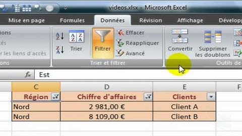 Excel 2007 : la gestion des filtres
