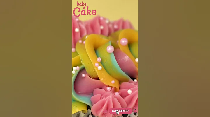 Pastel Rainbow Cupcakes Idea Hacks | Bake A Cake  #Shorts