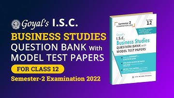 ISC Class 12 Question Bank with Model Test Papers in Business Studies for Exam 2022 | MTP |  SQP