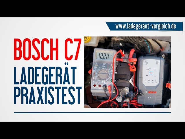 BOSCH C7 Test - Ladegerät Test am Auto - 12V Autobatterie laden kurz  erklärt - 12V / 24V Ladegerät 