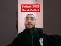 Budget 2026Fiscal Deficit #pwugcnet #budget2026 #budget
