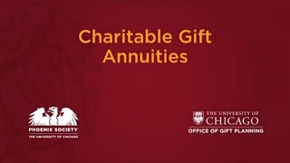 Charitable Gift Annuities Webinar