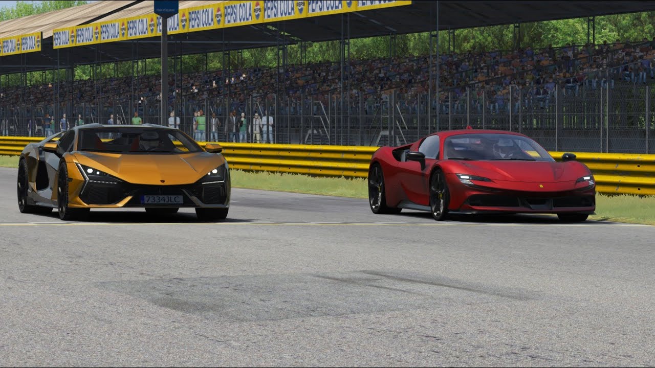 Revuelto 2024 vs Ferrari SF90 Stradale 2020 at Monza Full Course YouTube