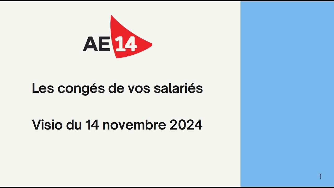Les congés de mes salariés - Visio employeurs associatifs
