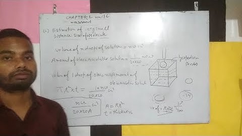 chapter 2 unit and measurement, Estimation of very small distance,size of a Molecule