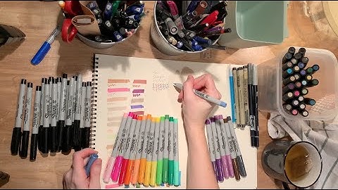 ASMR | SATISFYING | Doodles and testing markers | no talking | organizing and dusting