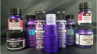 Acyrillic metallic paint comparison- purple power!