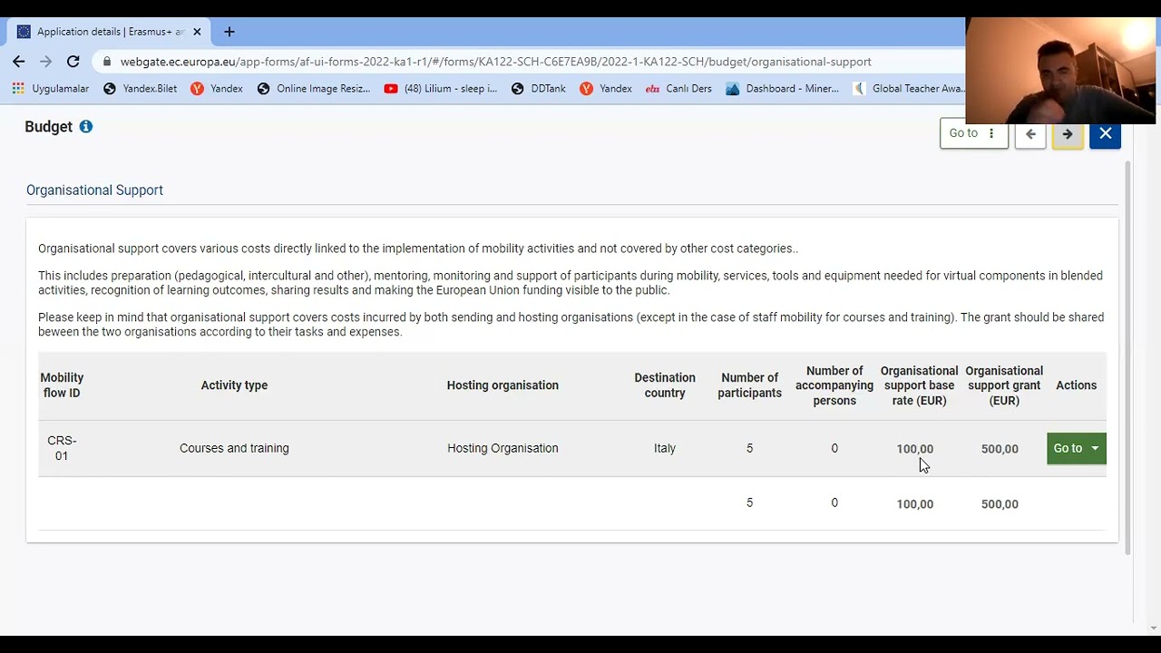 Erasmus+KA 122 SCH VET ADU Projelerinde Bütçe Kısmının Doldurulması
