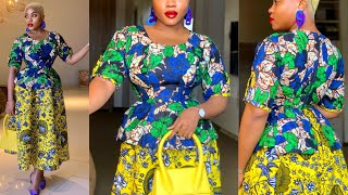 How to make Bustier Dress with Normal Neckline | Peplum flare dress Cutting and Stitching tutorial