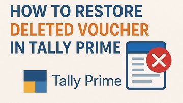 How To Restore Deleted Vouchers In Tally Prime