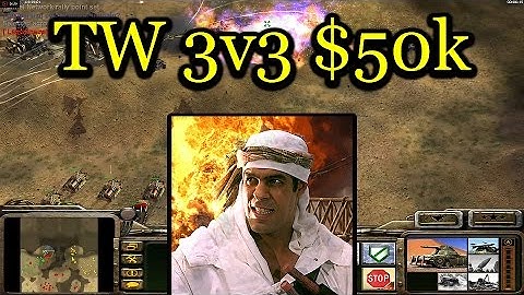 Twilight Flame 3v3 $50k - Demolition General - Pro Rules | C&C Generals Zero Hour | No Commentary