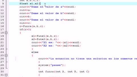 programa para resolver ecuaciones de segundo grado en c++