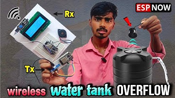 Wireless Water tank overflow Alarm using EspNow Protocol | Wireless Communication project | EspNow