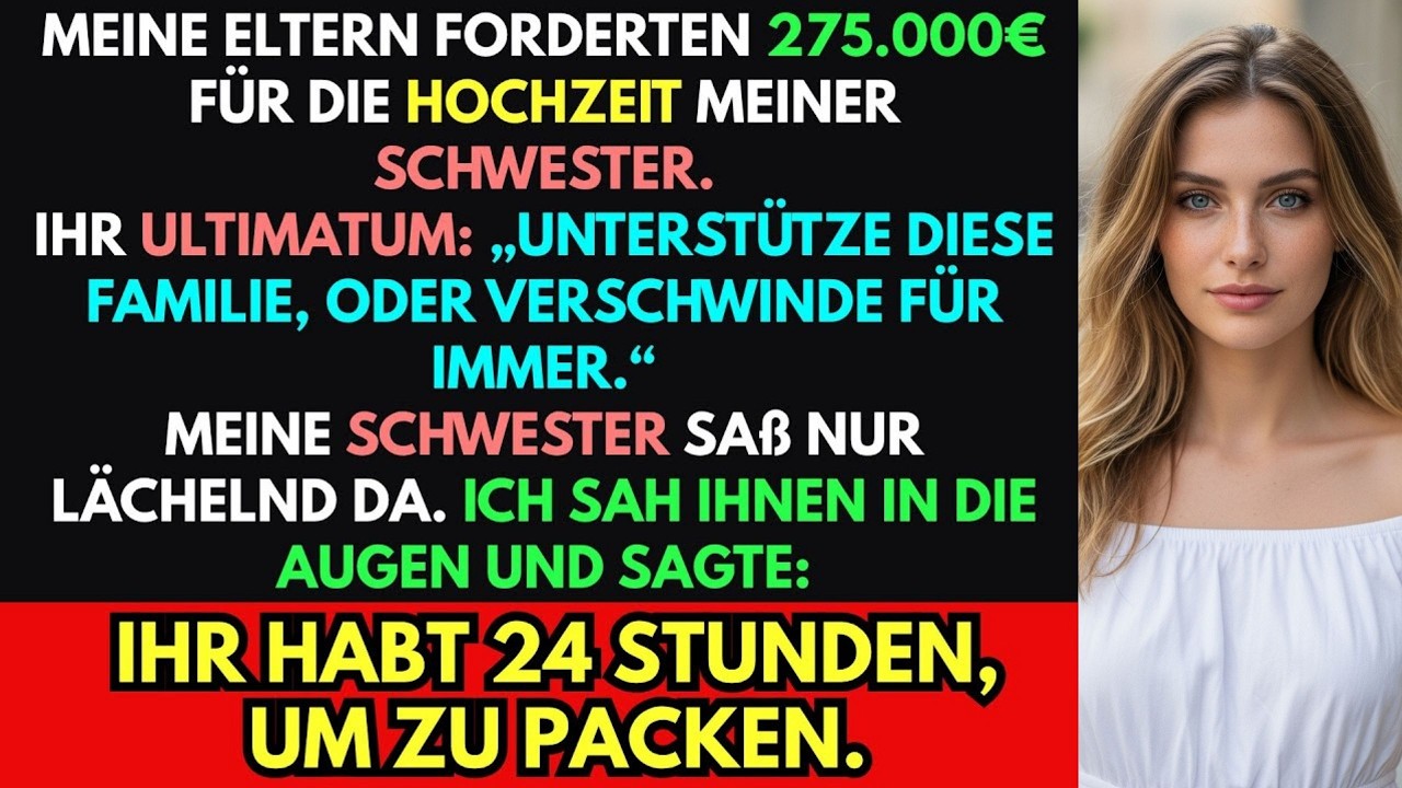 Eltern wollten, dass ich 275.000€ für die Hochzeit meiner Schwester zahle – bis sie mein Haus sahen