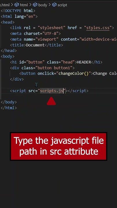 How to link a JavaScript file to HTML code? #html5 #css3 #link #viral # ...