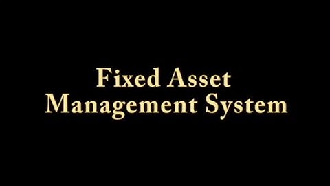 Fixed Asset Management System   Janaka Senanayake
