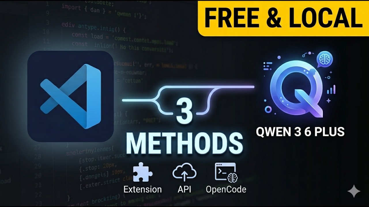 How to Setup Qwen 3.6 Plus in VS Code (3 Ways) - YouTube
